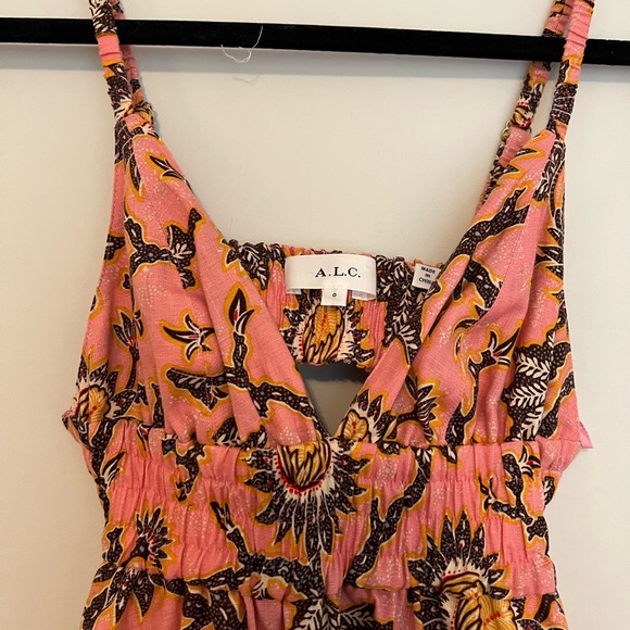 A.L.C. Rhodes Floral Linen Midi Dress - Picture 6 of 7